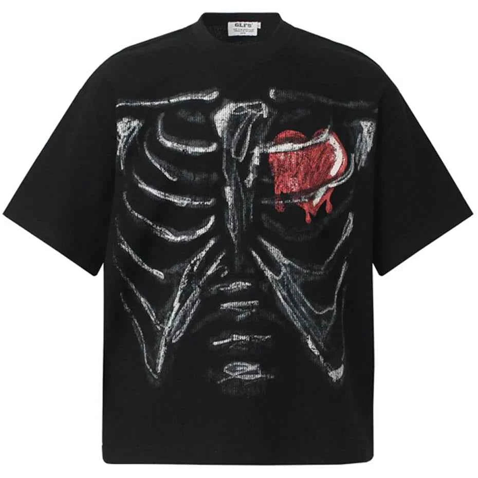 Skeleton Graphic Streetwear Oversized T-shirts