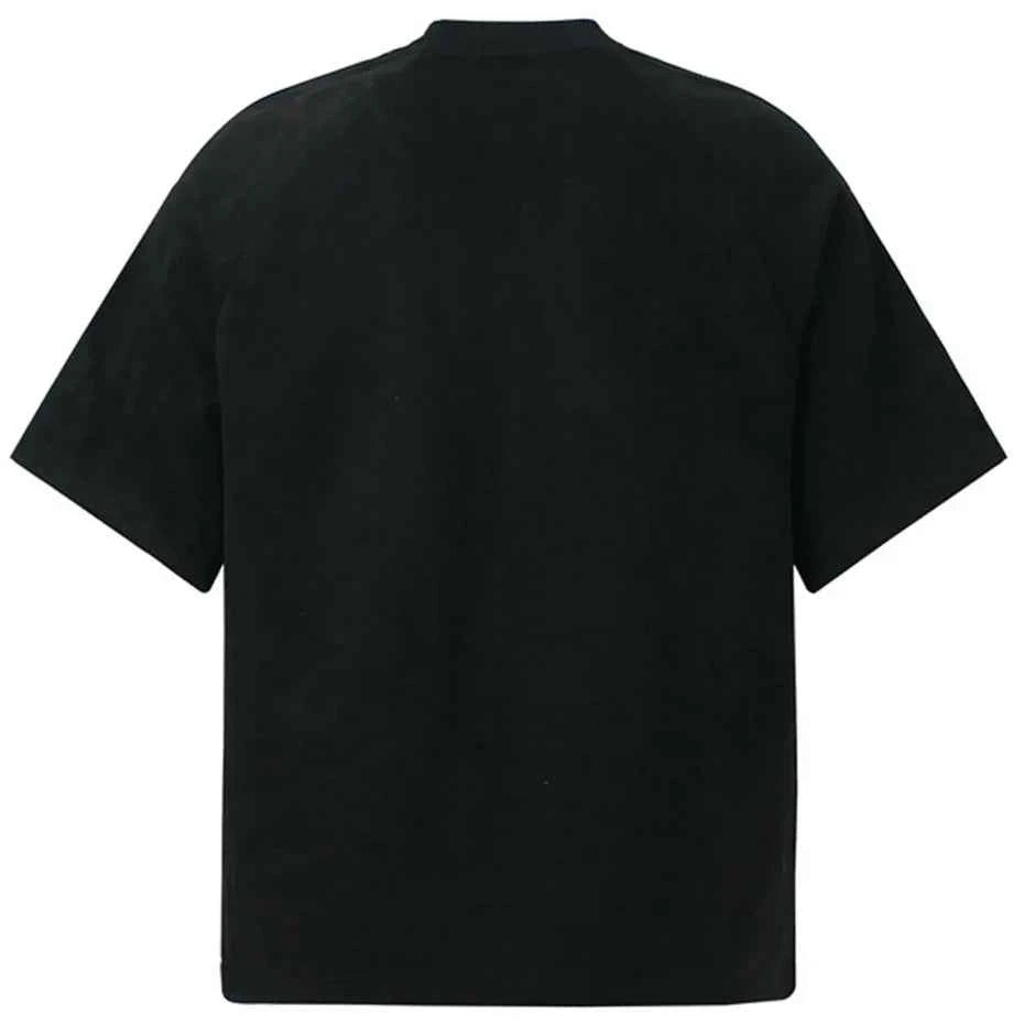 Streetwear Suede T Shirts Patchwork Oversized Hip Hop T-shirts