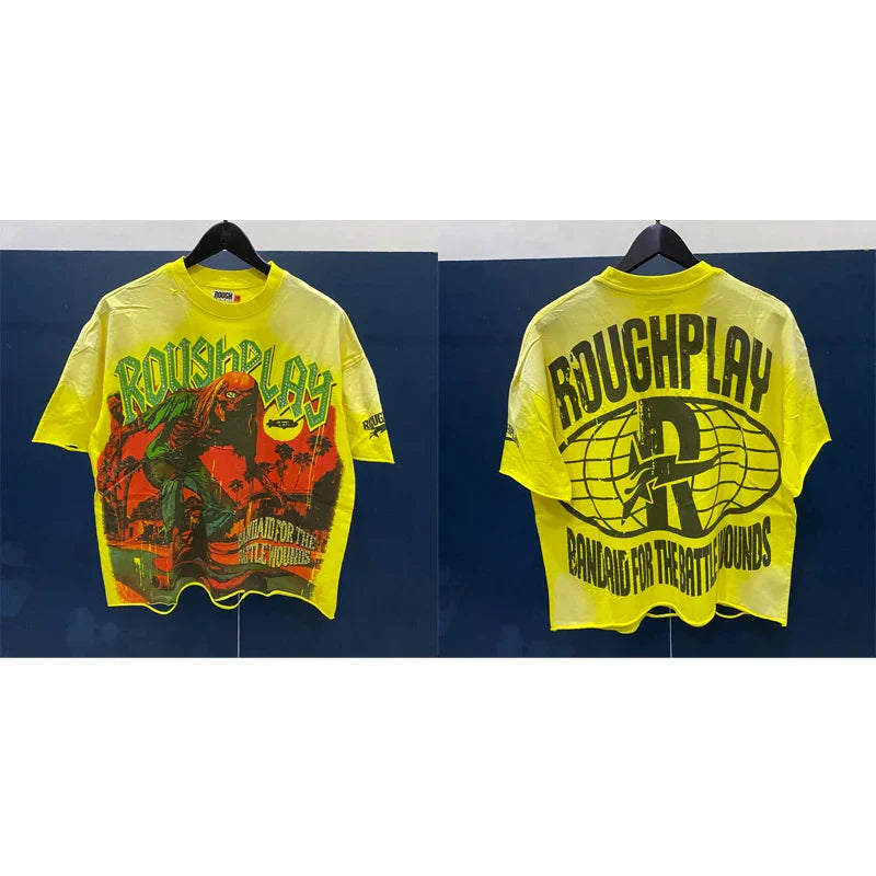 High Quality Heavy Fabric Fashion Loose Casual Rhinestore T-shirts