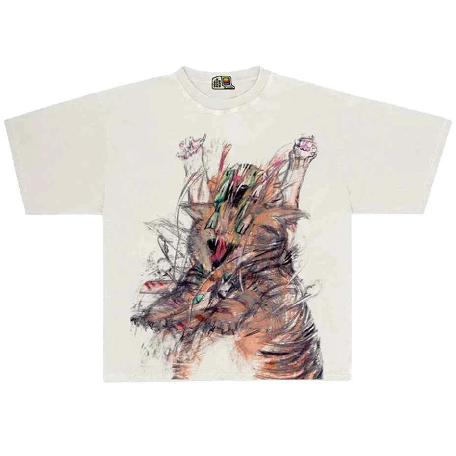 Funny Cats Graphic Oversized Streetwear Unisex T-shirts