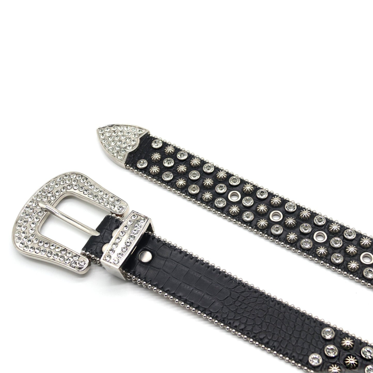 Midnight Spark | Black Rhinestone Belt