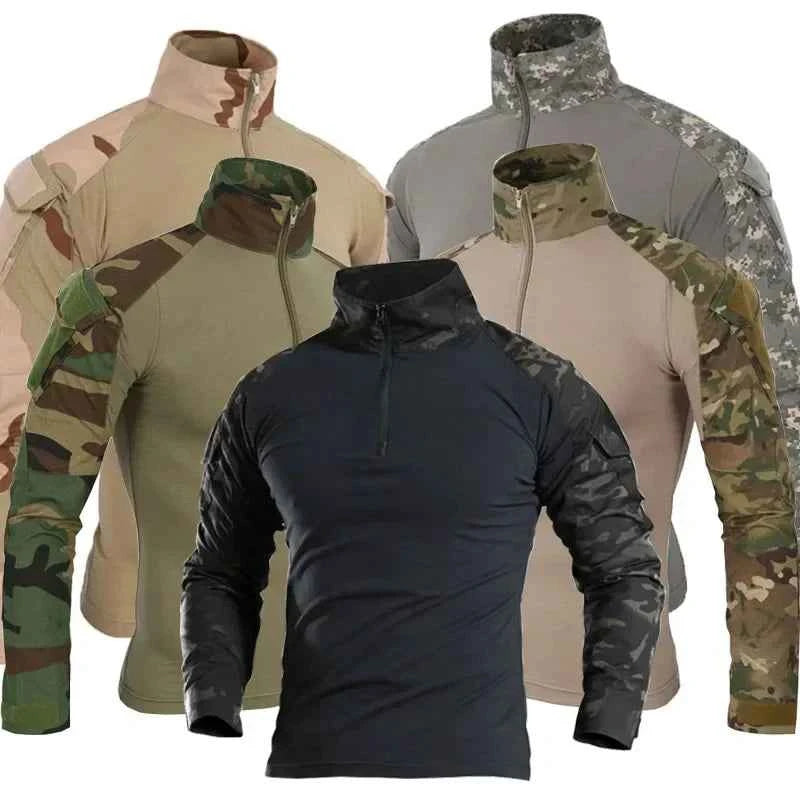 Outdoor Tactical Hiking Men Combat Military Army CP Camouflage Long Sleeve Clothes
