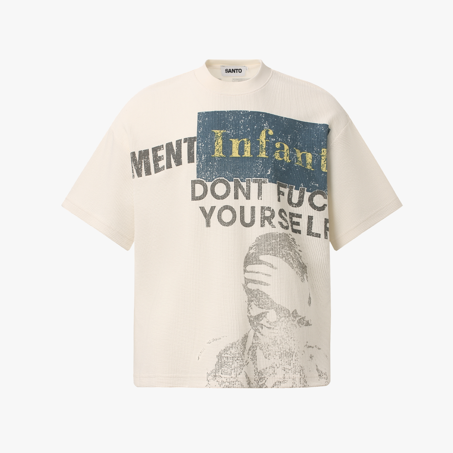 Statement Text Graphic Waffle T-Shirt
