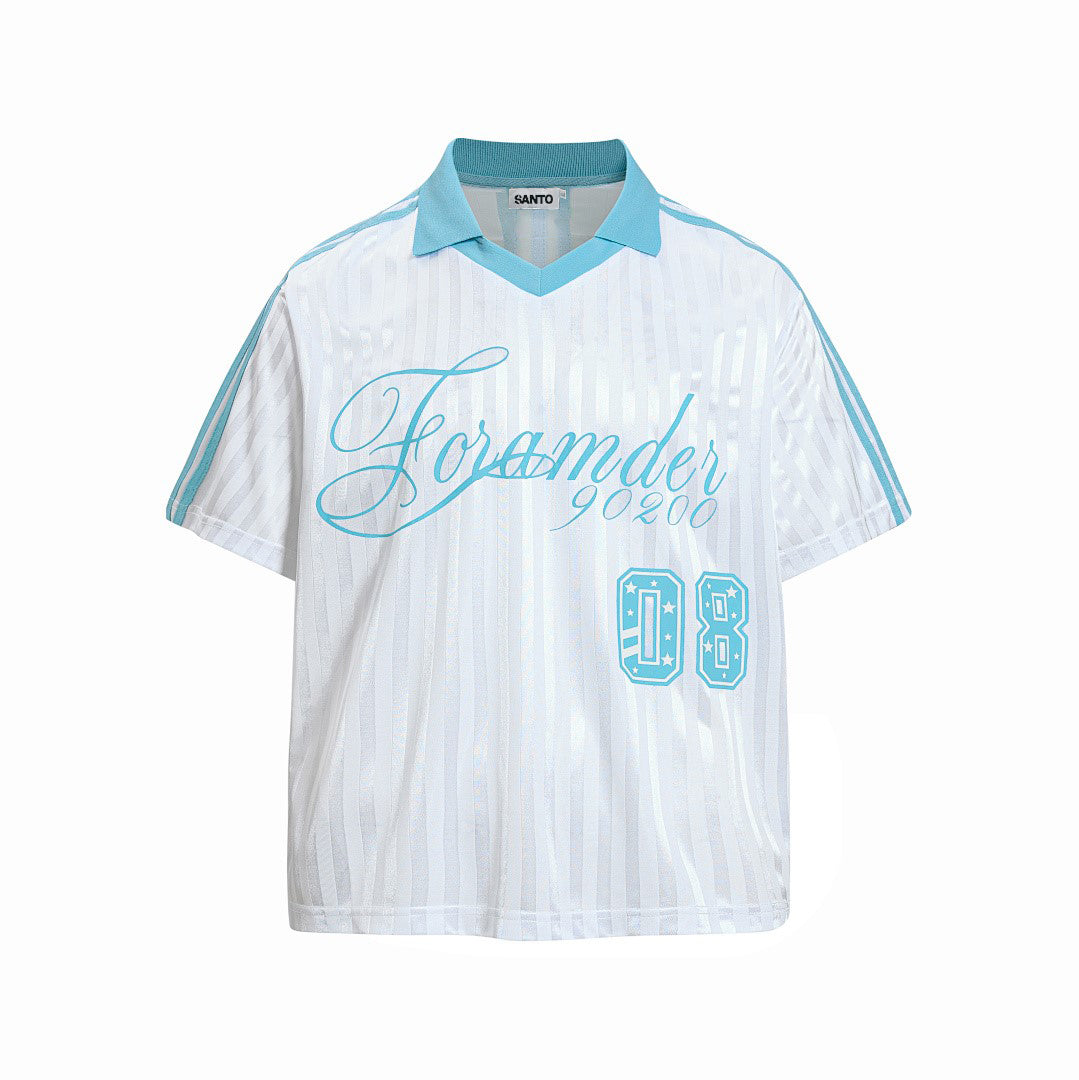 Vintage Varsity Striped Soccer Jersey