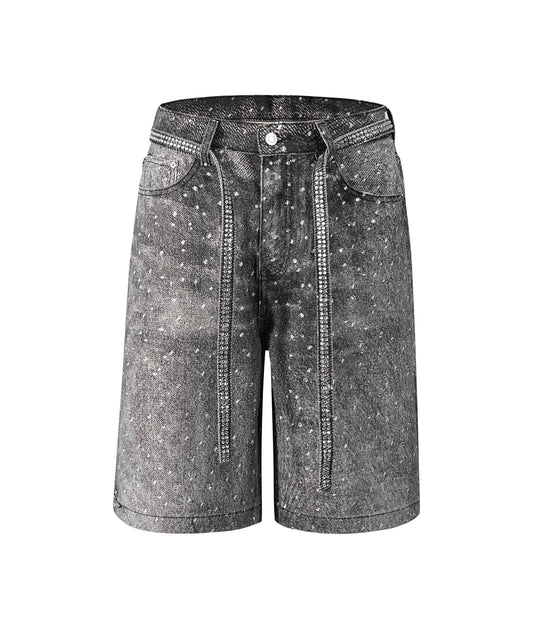 NOIR RHINESTONE SHORTS