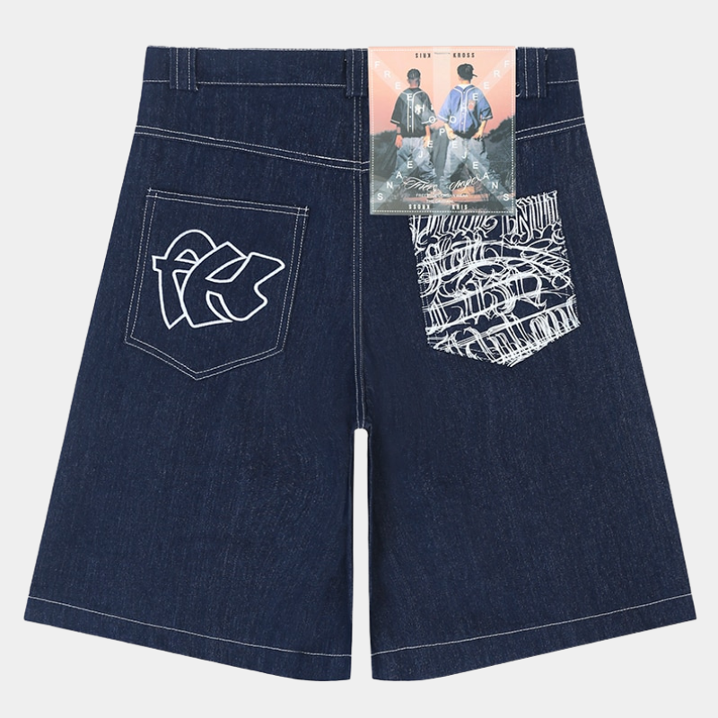 West Coast Graffiti Shorts | Chicano Hip-Hop Denim