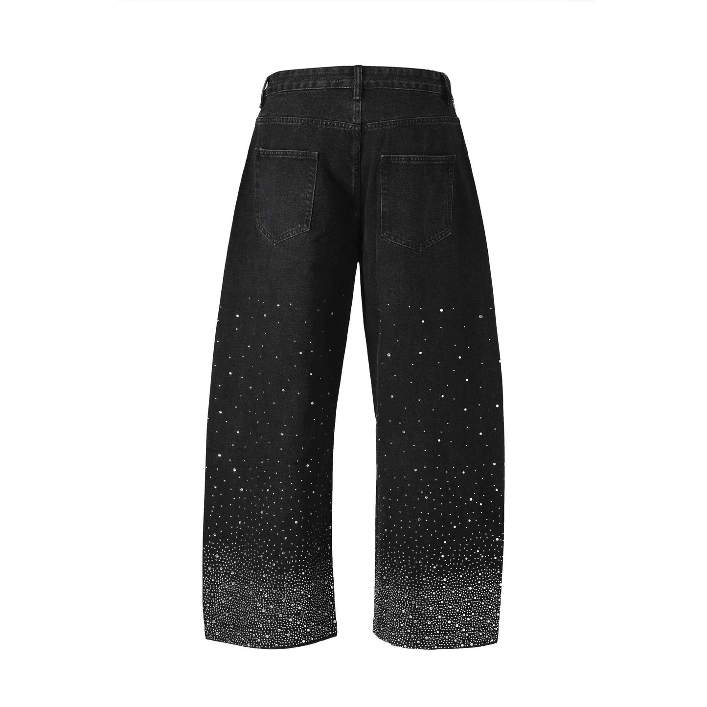 NOIR FLORAL RHINESTONE DENIM
