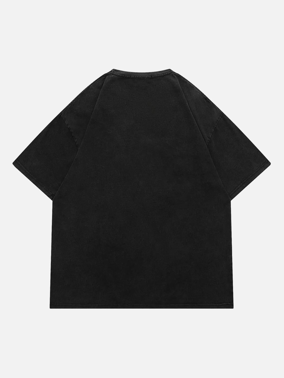 Omygoods Abstract Portrait Print T-Shirt