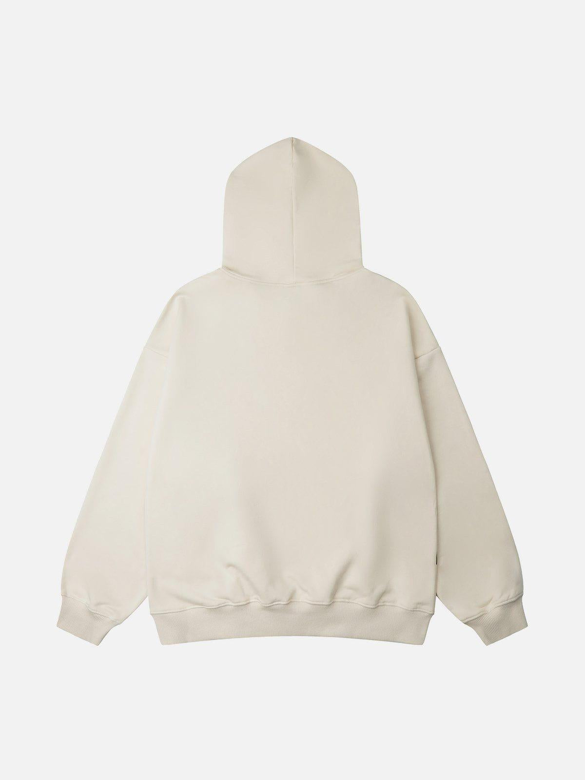 Omygoods Abstraction Shadow Print Hoodie