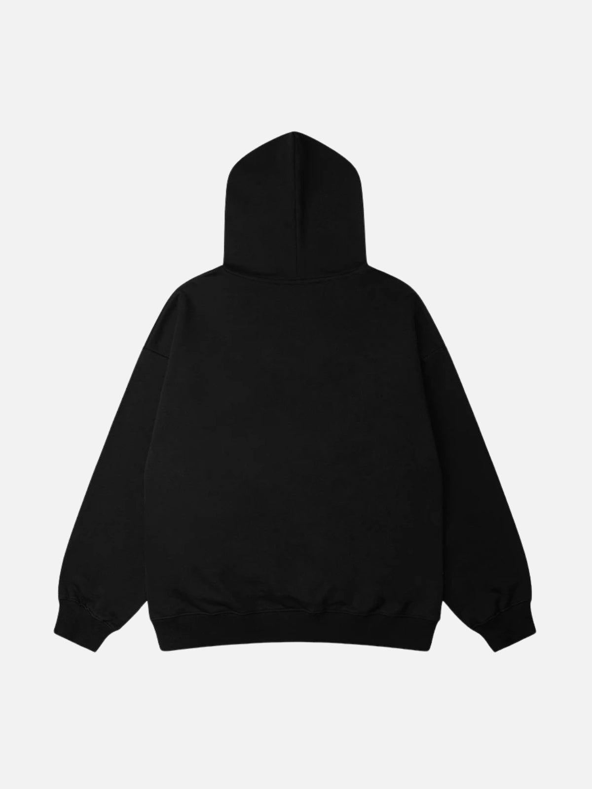 Omygoods Abstraction Shadow Print Hoodie