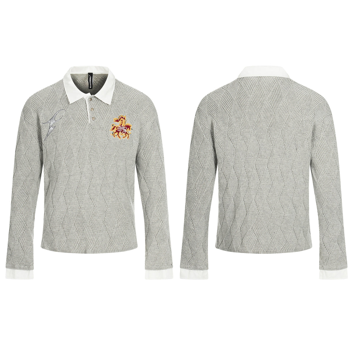 Academy Embroidered | Knit Polo Shirt - OMYGOODS