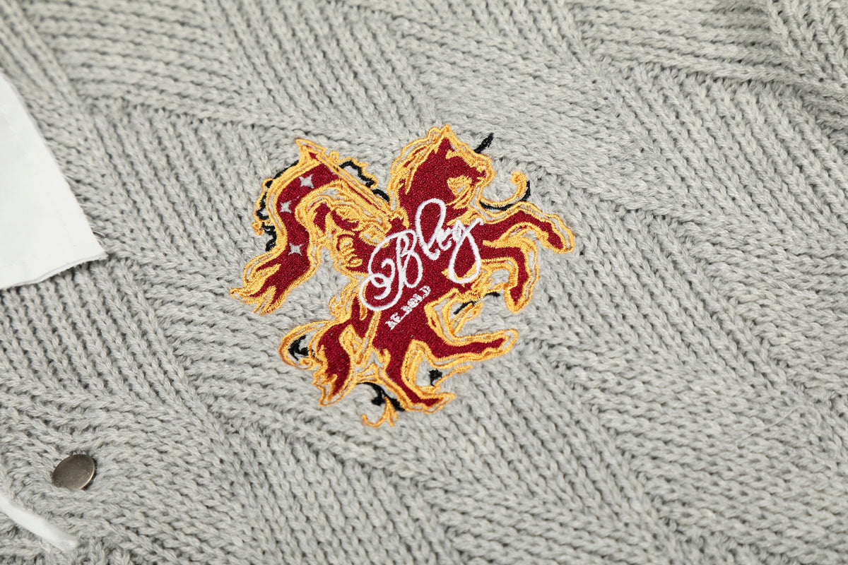 Academy Embroidered | Knit Polo Shirt - OMYGOODS