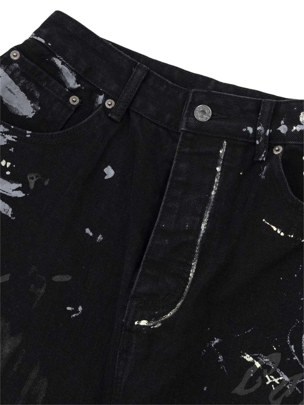 Omygoods American Graffiti Letter Print Jeans