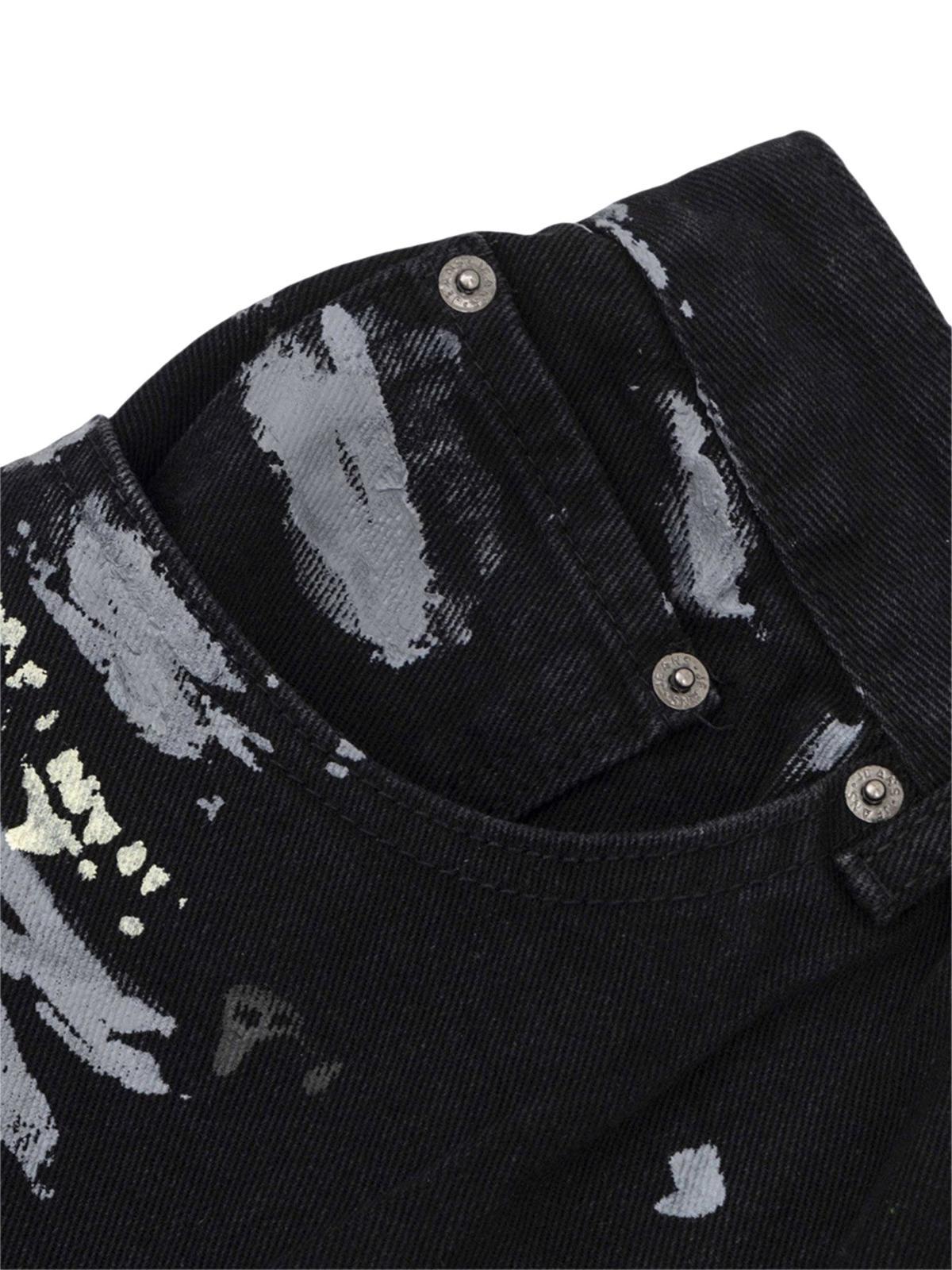 Omygoods American Graffiti Letter Print Jeans