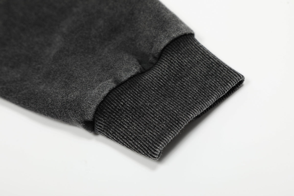 Asymmetry | Washed Zip Up Hoodie - OMYGOODS