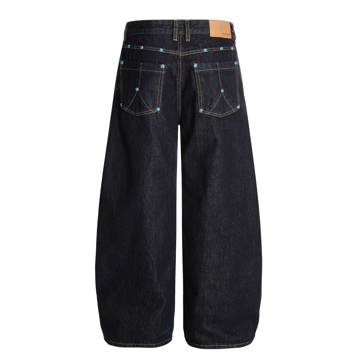 Baggy Barrel | Rivet Raw Jeans - OMYGOODS