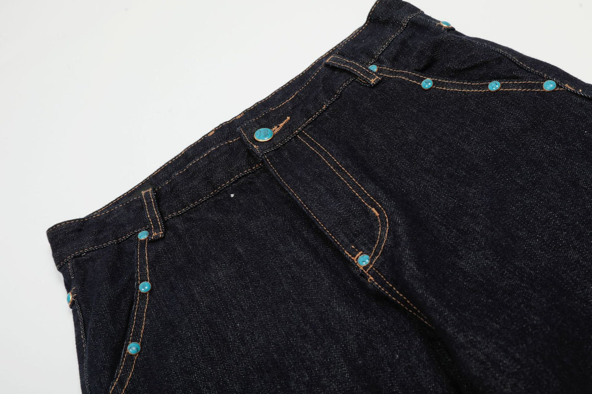 Baggy Barrel | Rivet Raw Jeans - OMYGOODS