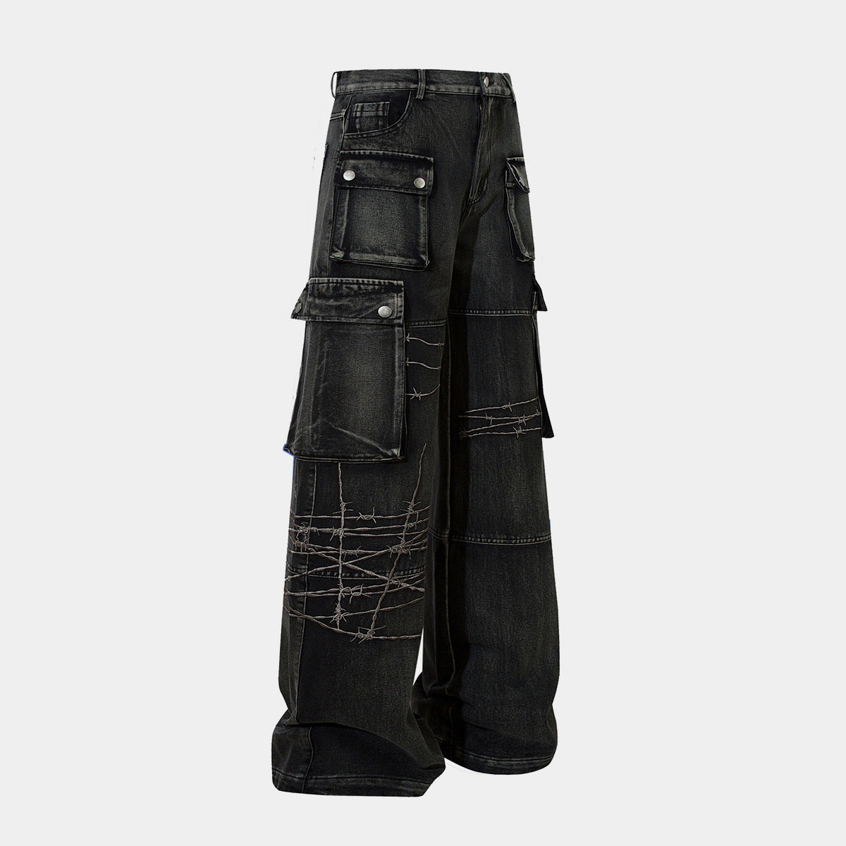 Barbed Wire Print | Baggy Jeans - OMYGOODS