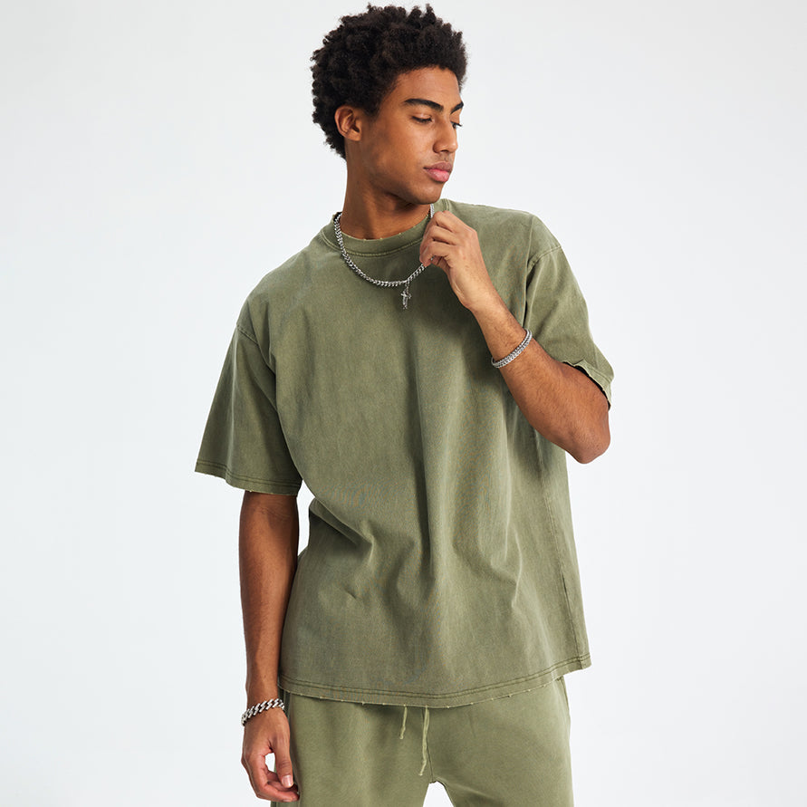 Washed Edge Distressed | Basic T-Shirt