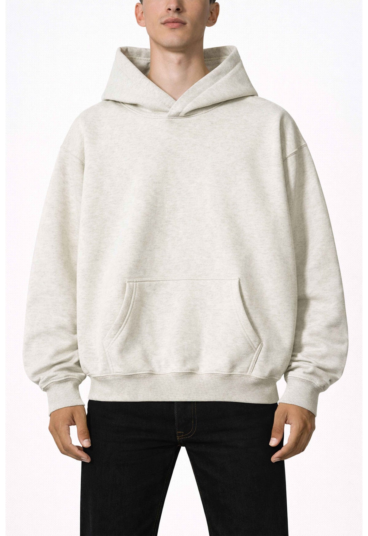 BEIGE HEATHER HOODIE