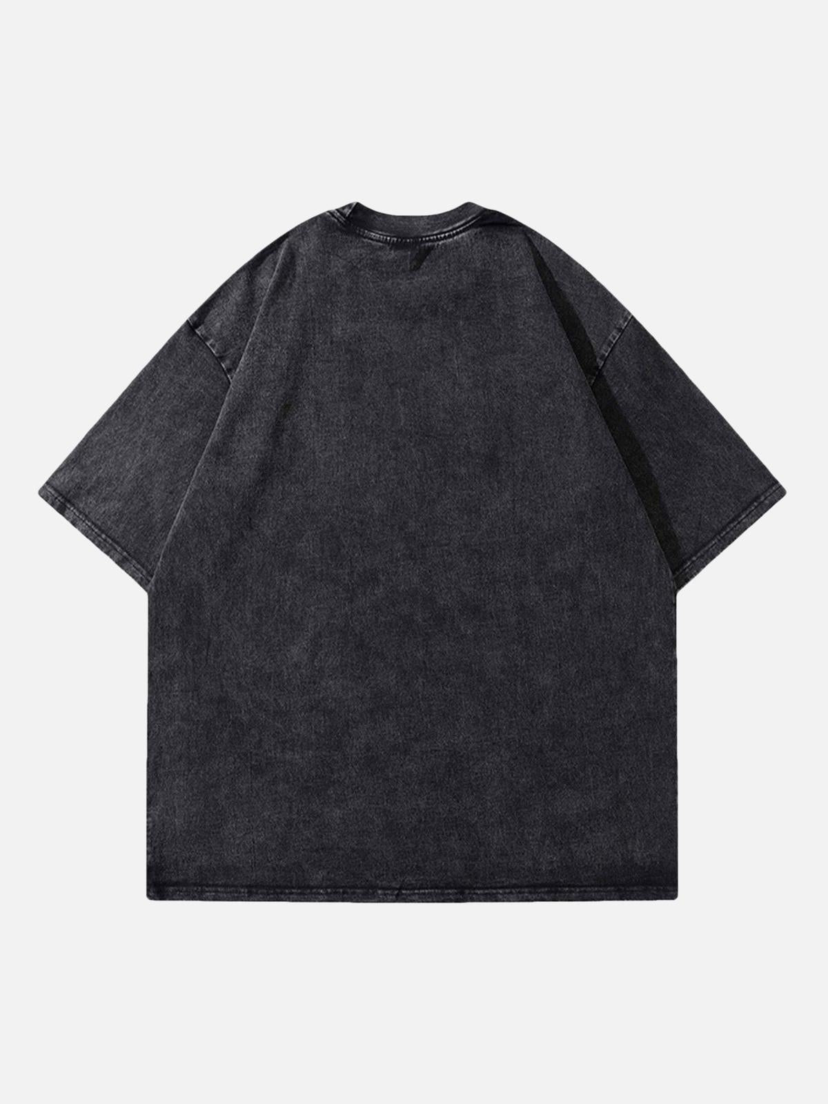 Omygoods Black Panther Print T-Shirt