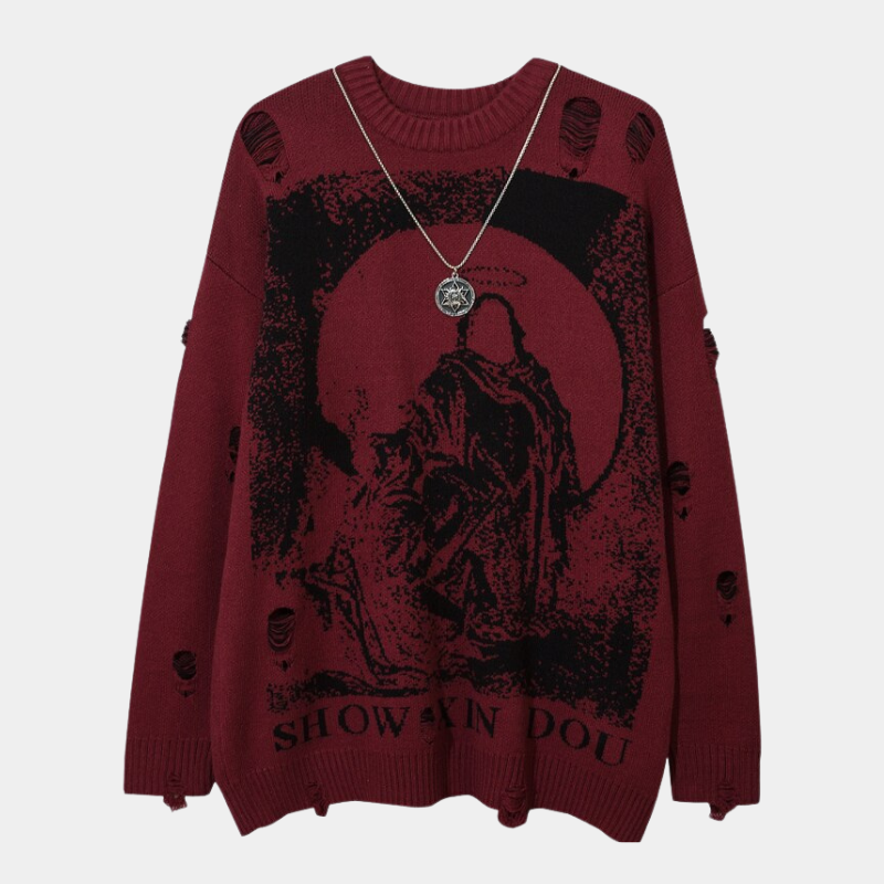Brave | Distressed Knit Jumper - OMYGOODS