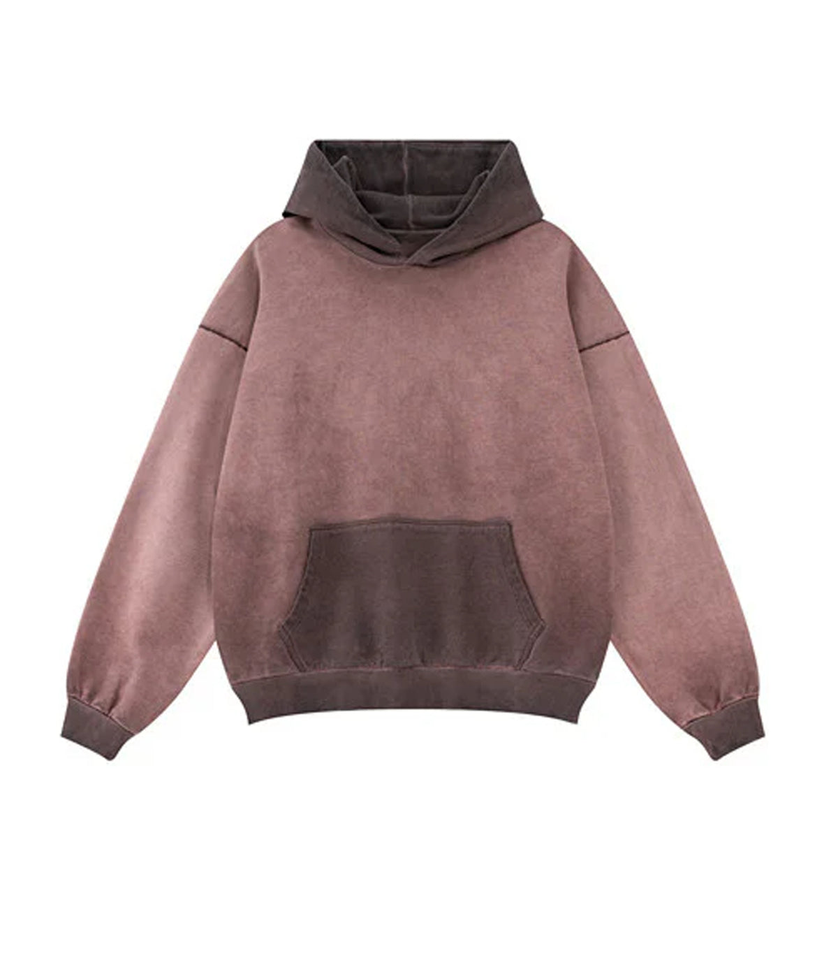 BROWN SUNFADE HOODIE - JUSTLUXURY