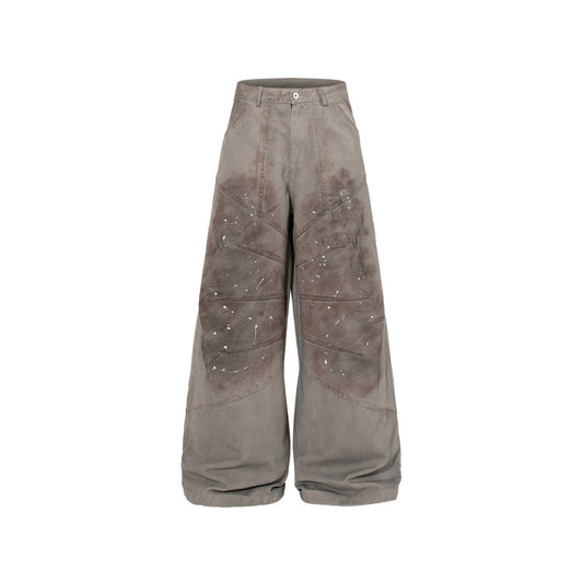 The Earth-Wash Paneled Wide-Leg Jeans