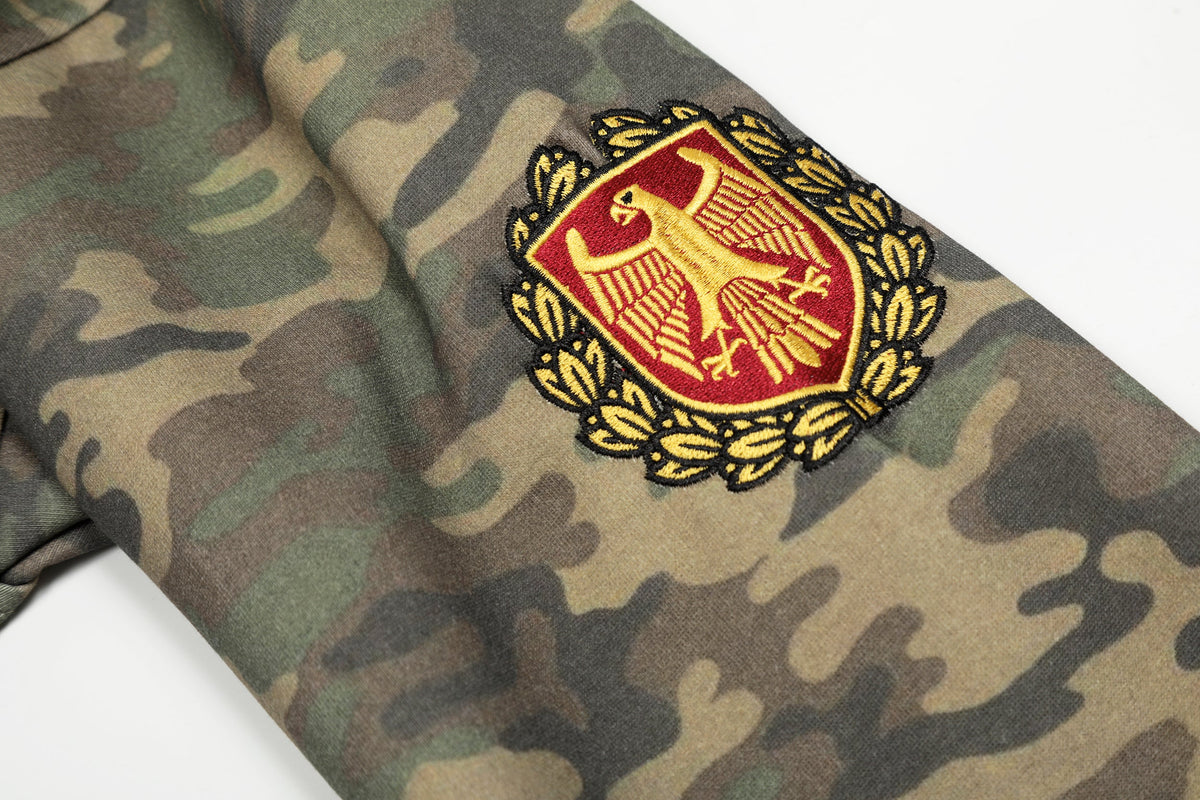 Camo Varsity Patch | Zip Up Hoodie - OMYGOODS