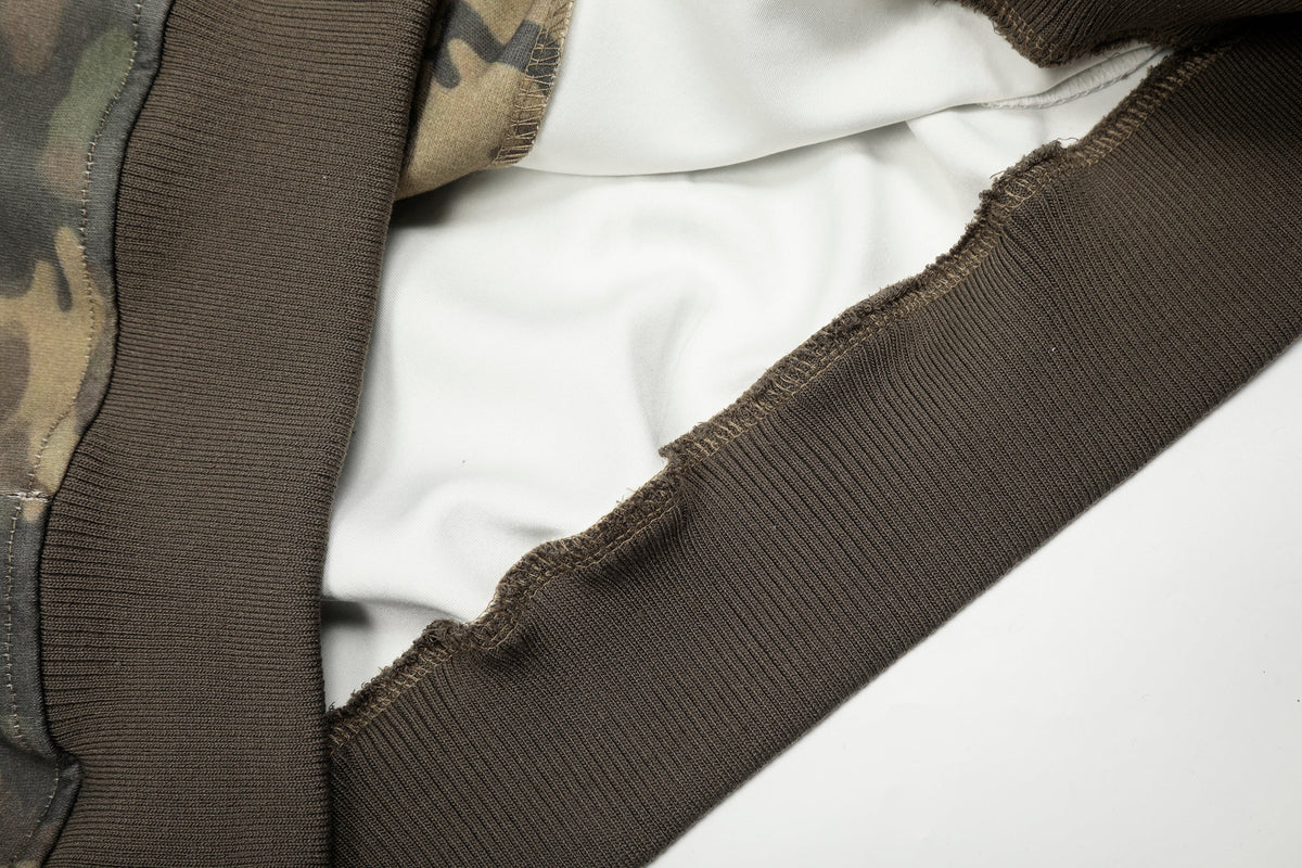 Camo Varsity Patch | Zip Up Hoodie - OMYGOODS
