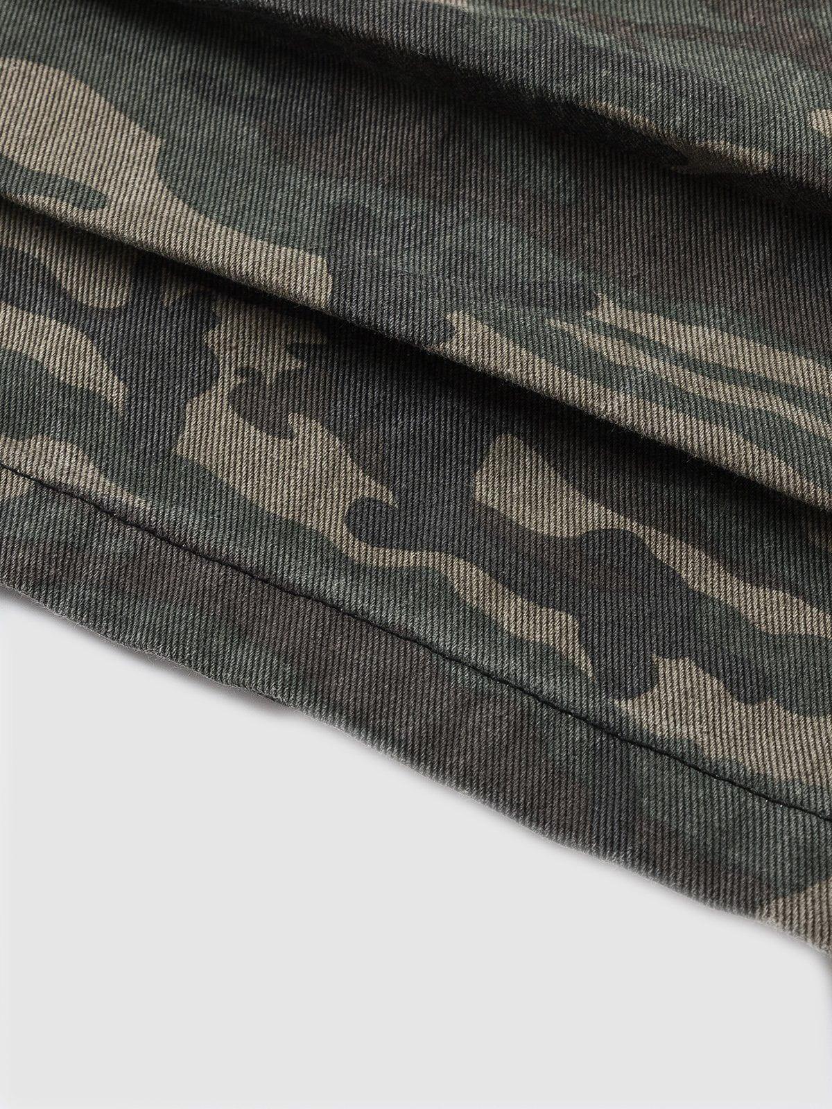 Omygoods Camouflage Wrinkle Longline Jorts