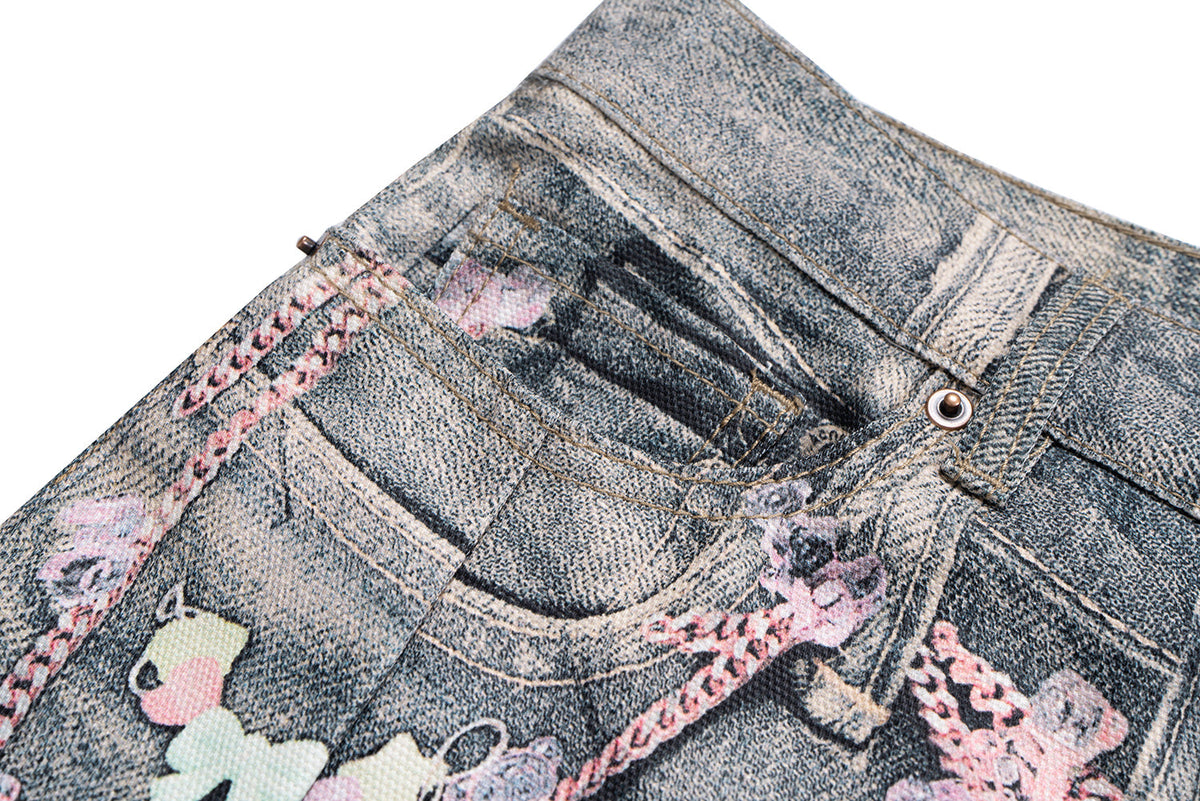Candy Chain Washed Baggy Jeans - Effortless Style Meets Comfort - OMYGOODS