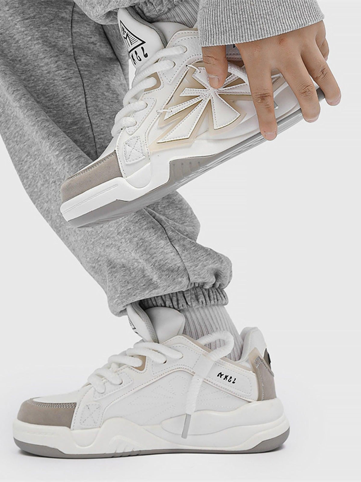 Omygoods Casual Preppy Sneakers