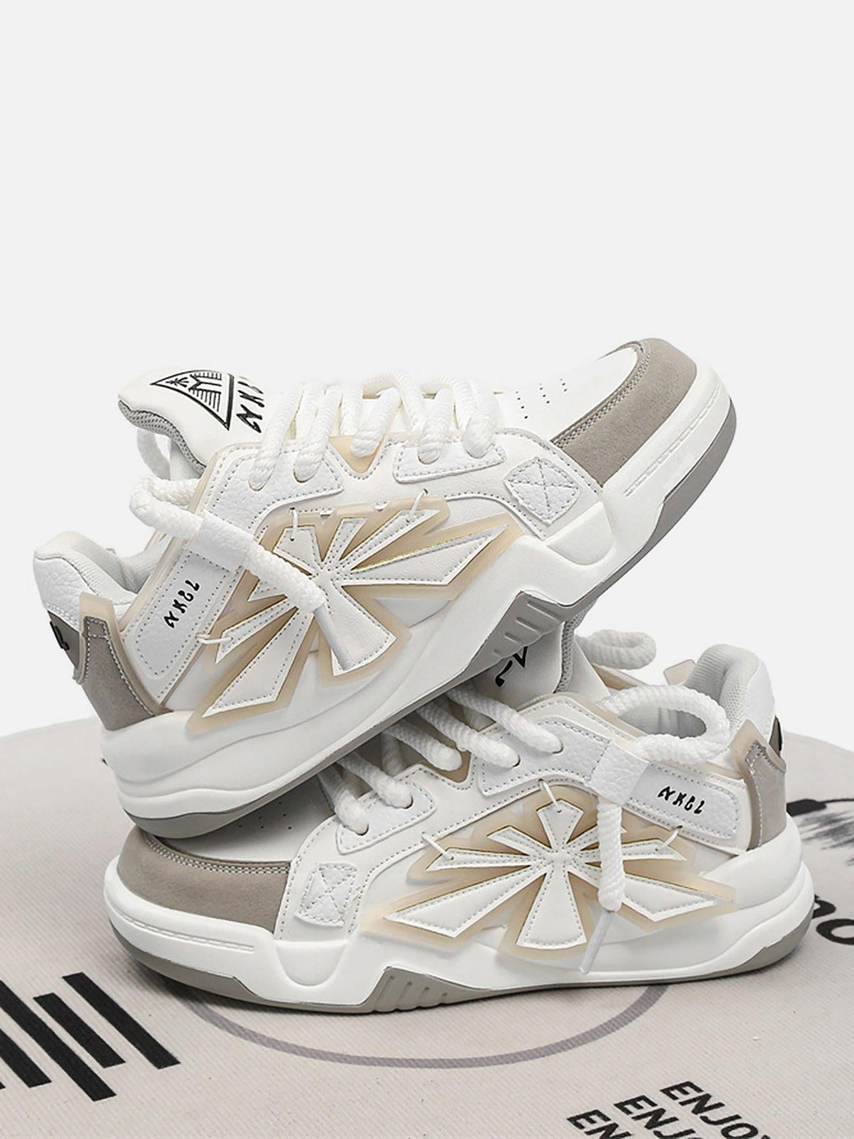 Omygoods Casual Preppy Sneakers