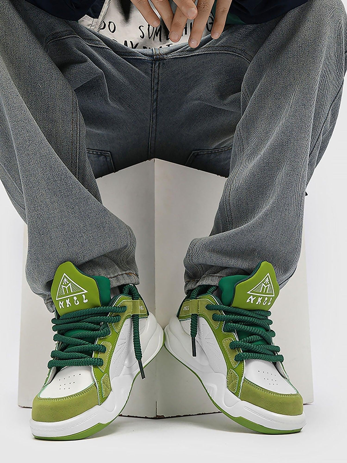 Omygoods Casual Preppy Sneakers