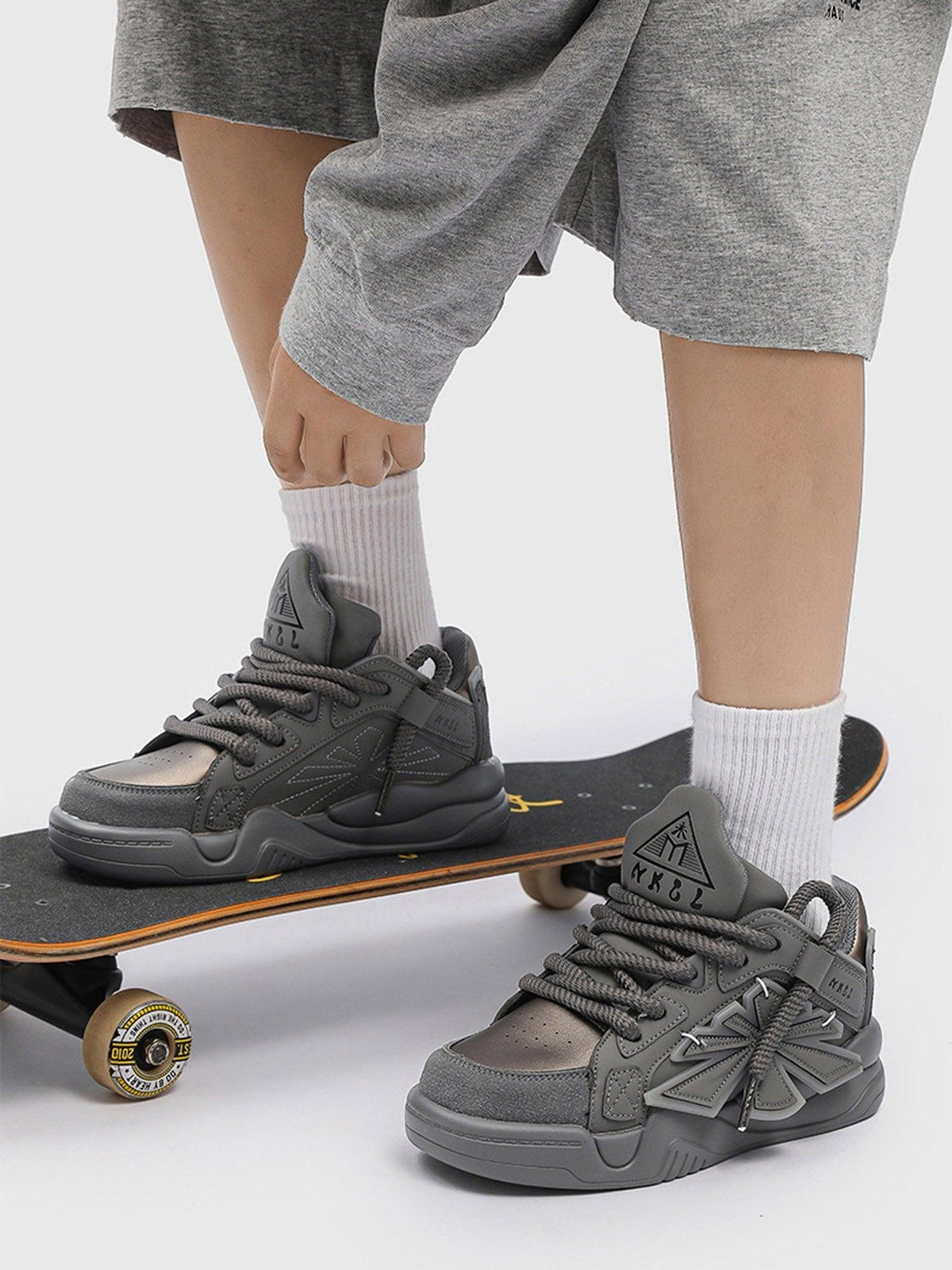 Omygoods Casual Preppy Sneakers