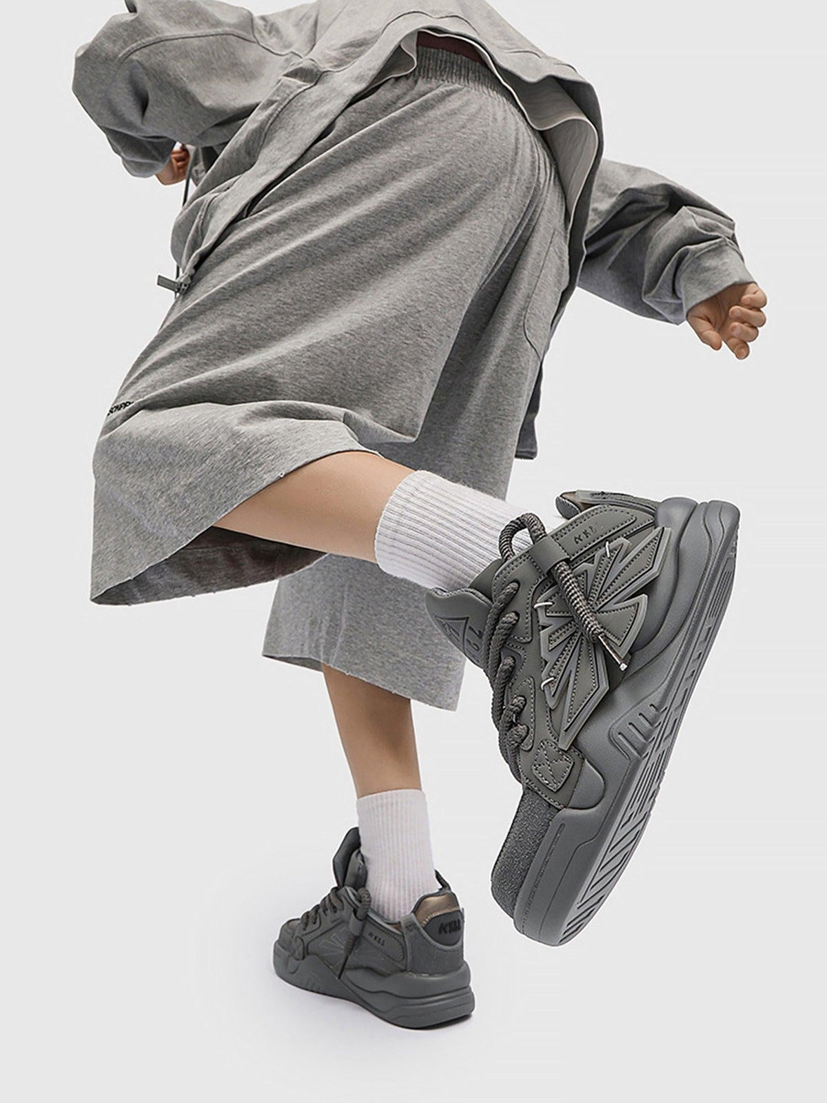 Omygoods Casual Preppy Sneakers