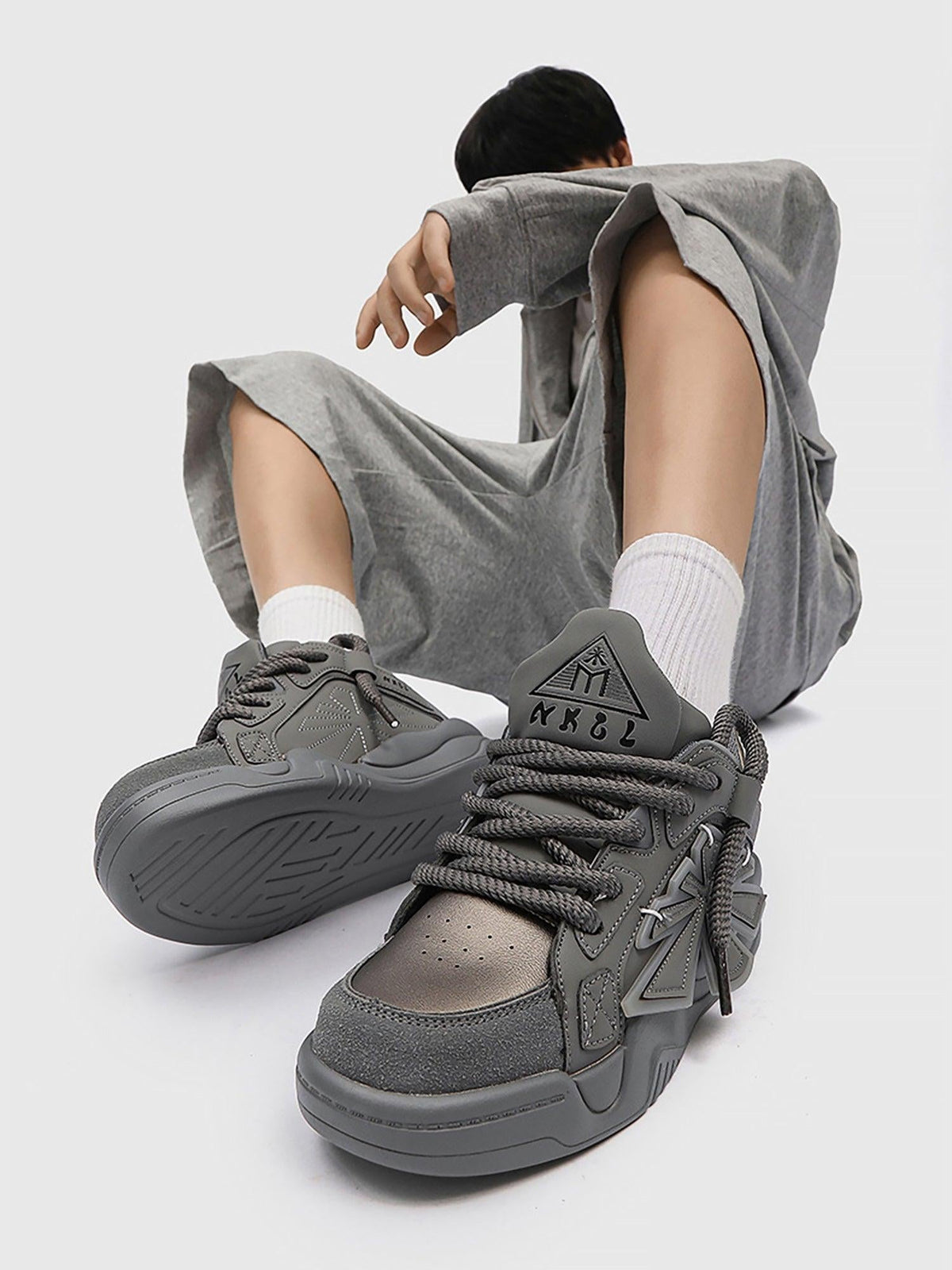 Omygoods Casual Preppy Sneakers