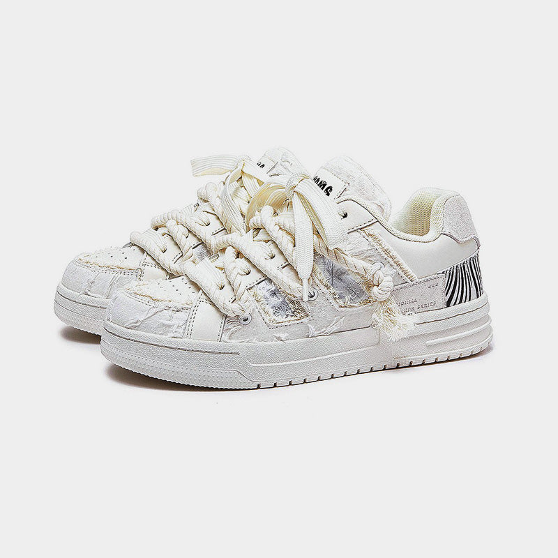 Cloud | White Streetwear Sneakers - OMYGOODS