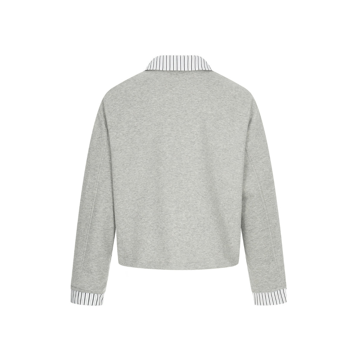 DualLayer Striped Collar Jacket