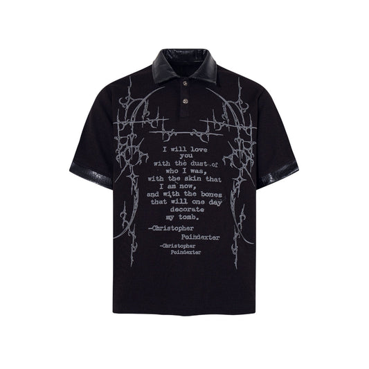 Poetic Decay Collared T-shirt