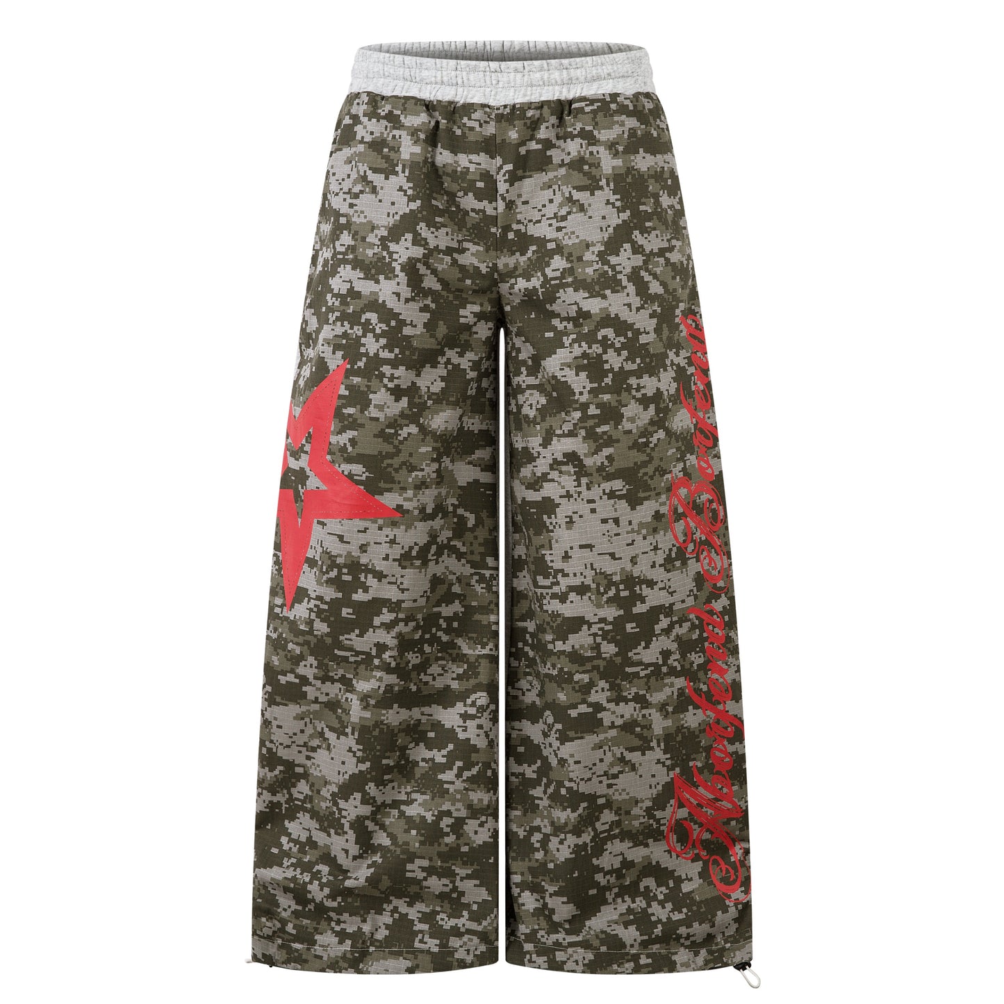 Vintage Print Sweatpants | Loose Fit Drawstring Streetwear Trousers