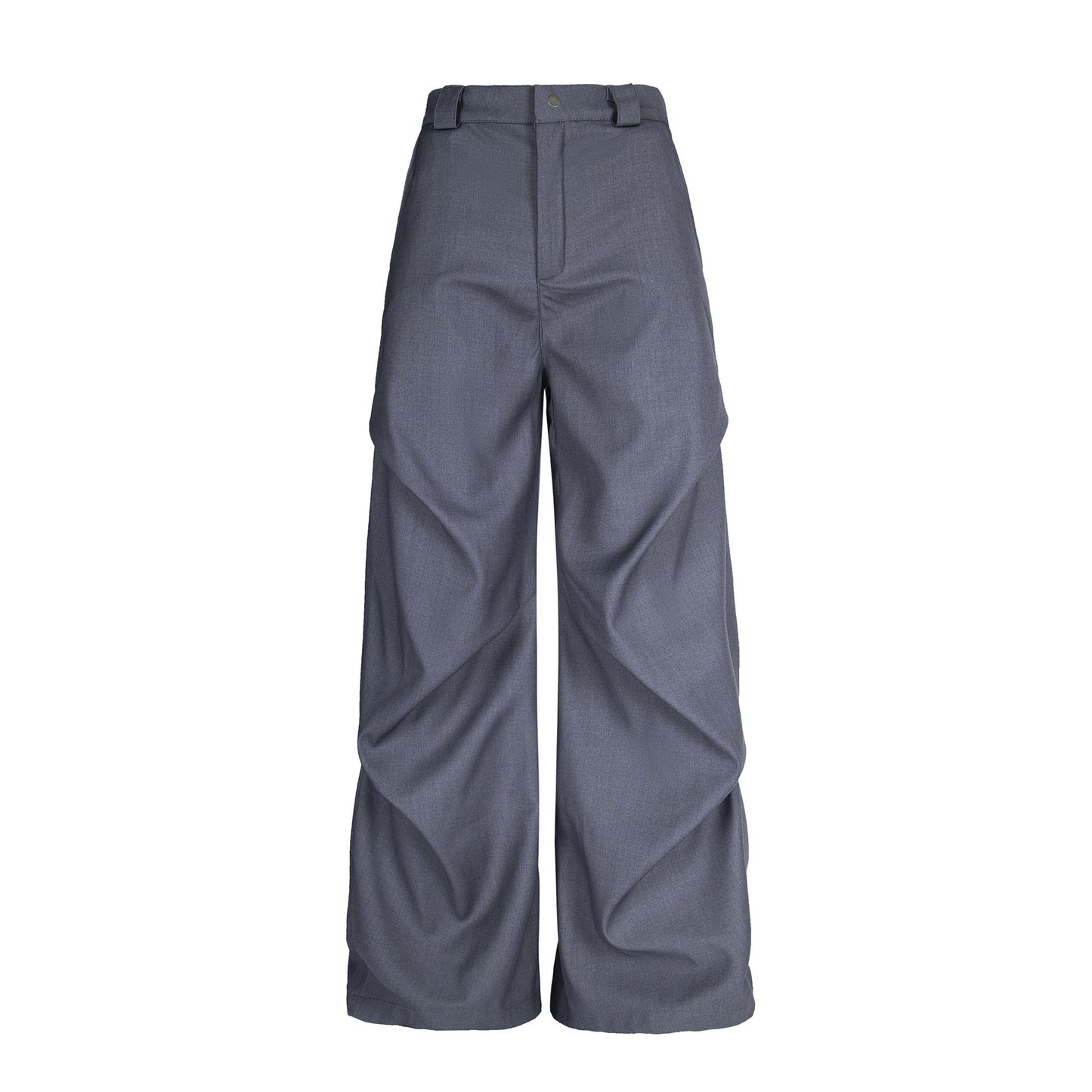 Pleated Casual Trousers | Adjustable Belt Streetwear Pants
