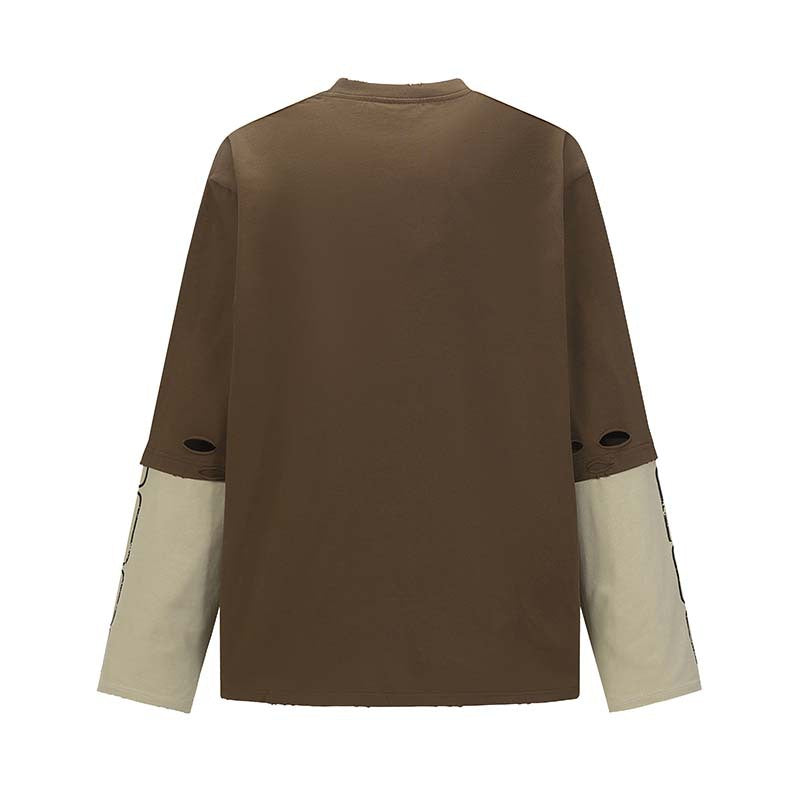 Y2K Grunge Patchwork | Distressed Graphic Sweatshirt