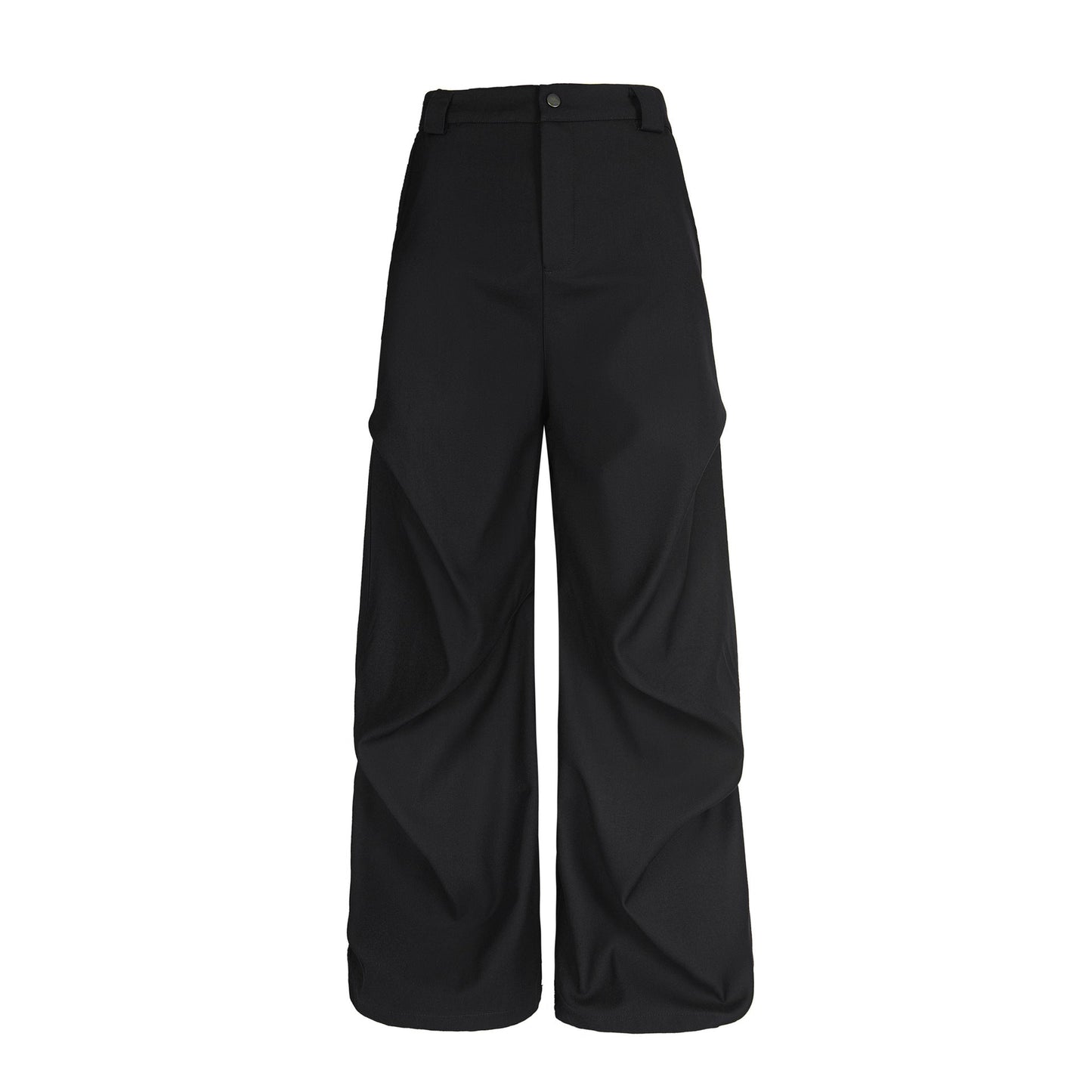 Pleated Casual Trousers | Adjustable Belt Streetwear Pants