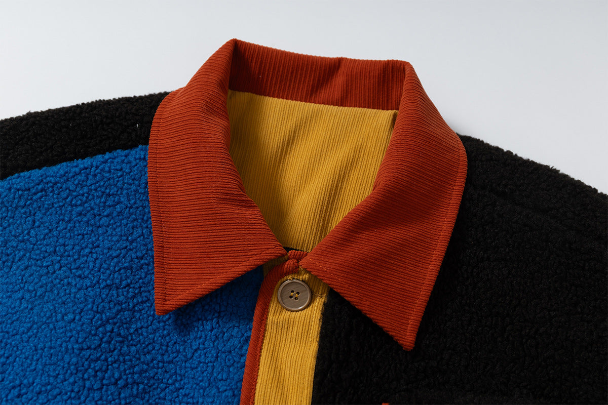 Color Blocking | Panel Fleece Coat - OMYGOODS