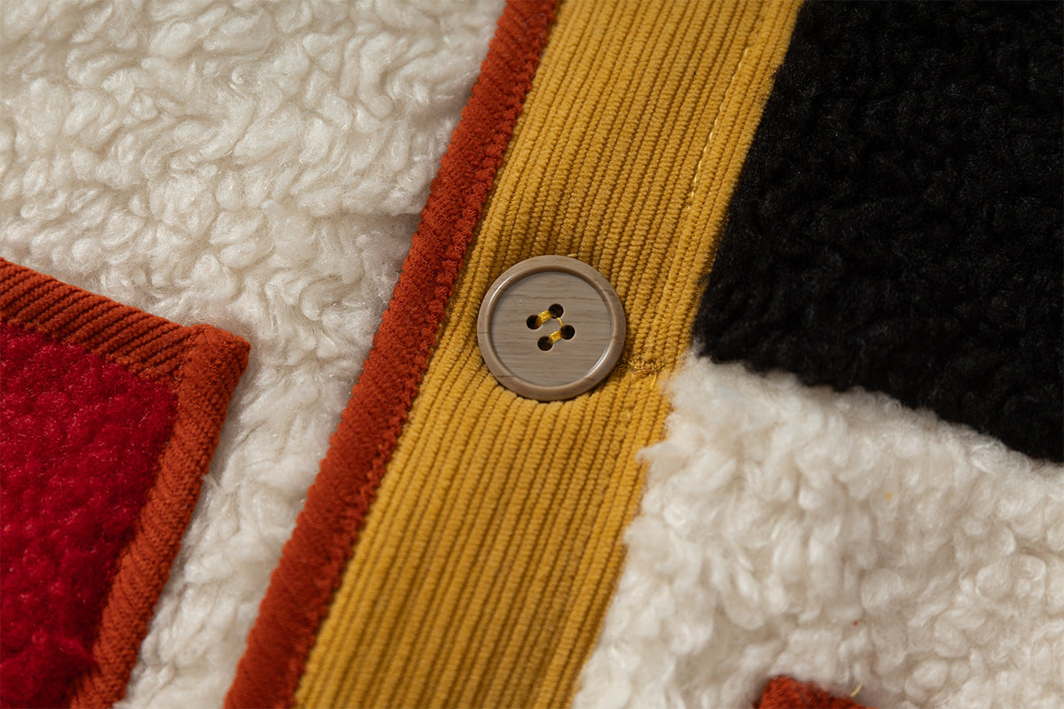 Color Blocking | Panel Fleece Coat - OMYGOODS