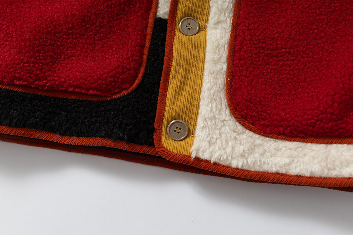 Color Blocking | Panel Fleece Coat - OMYGOODS