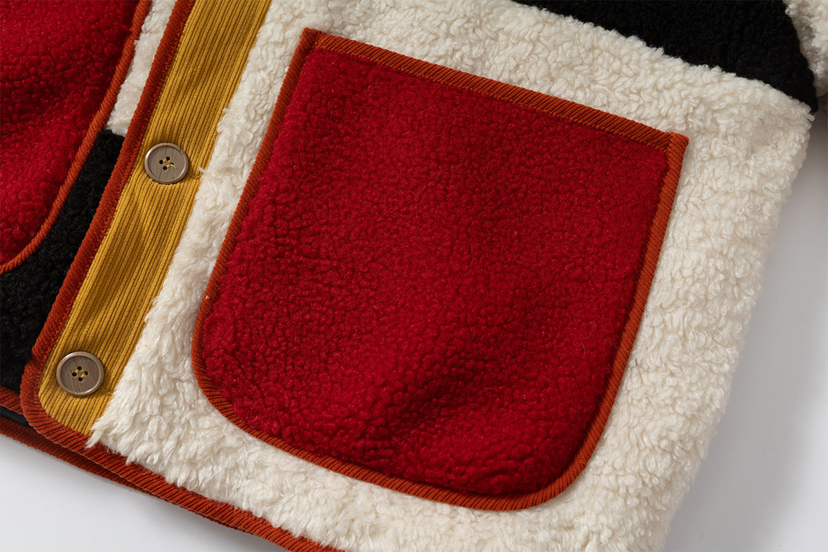 Color Blocking | Panel Fleece Coat - OMYGOODS