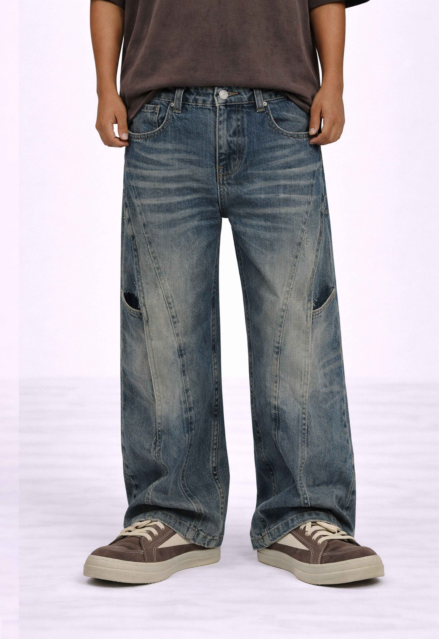 WIDEBOY CONTRAST PANEL DENIM